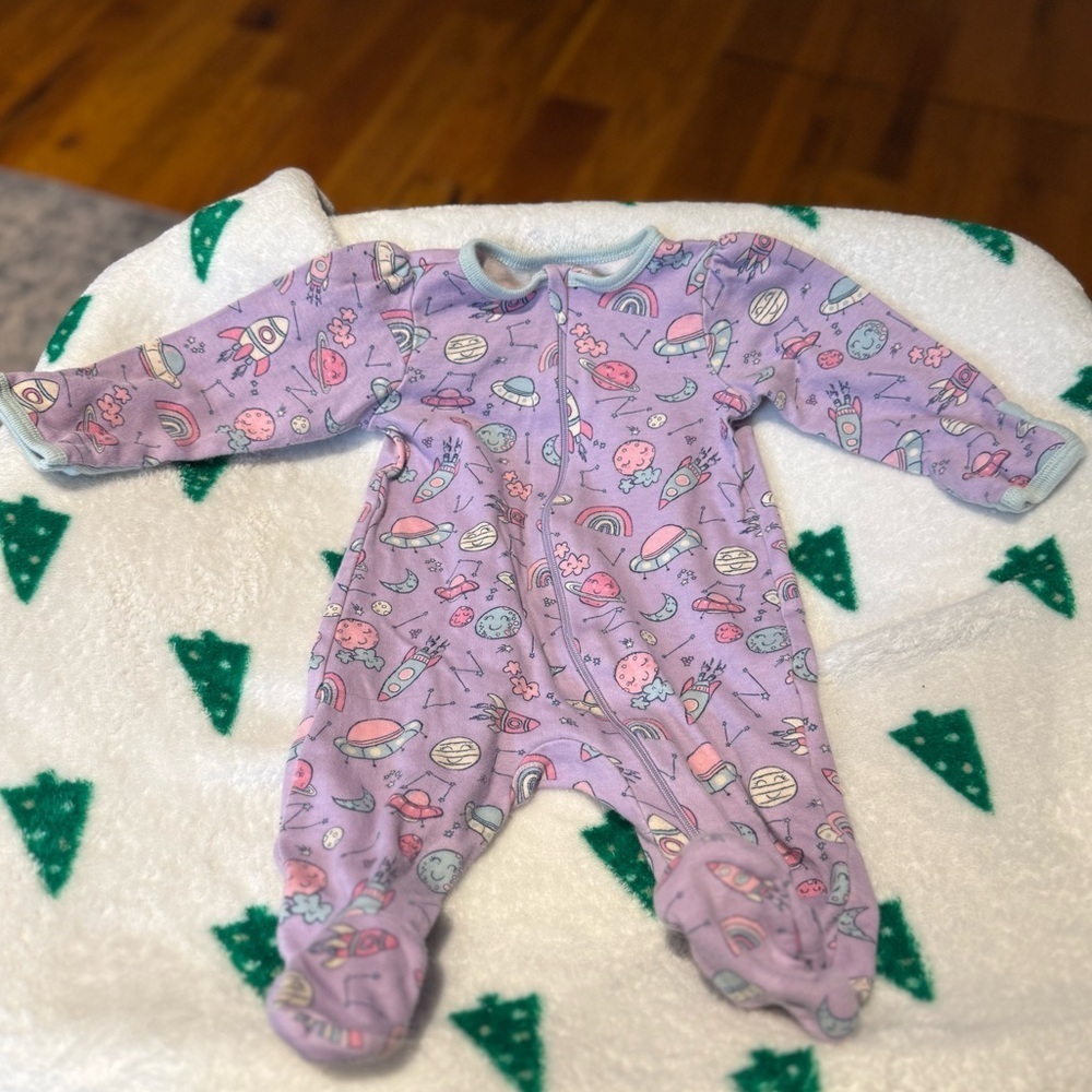 Carter's Purple Paisley Footie One Piece